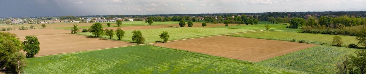 aerial view of a countryside landscape