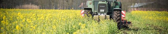 tractor into a field
